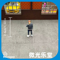 1/64微缩仿真人偶模型树脂涂装成品小人 打电话男玩具立体摆件