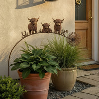 Garden Stake with Animal Figures Sturdy Lawn Ornaments Rustic for Courtyard