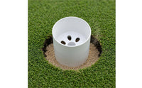 Perforated Base Golf Hole Cup Cylindrical Golf Green Insert White Putting Putting Target Cup Cover Plastic