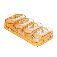 Light Luxury Sealed Fruit Plate with Compartments and Snack Box