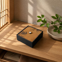 Bamboo Leaf Storage Box High End Look Decorative Lidded Box for Showroom