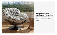 Enveloping Design revolving shell-shaped-shaped Chair Retro visual appeal accentuateduate Seating Highrear rearrest Indoor Furniture gentle texture for Readers, Interior Decorators, homeowners, Living Room, Lounge Area, perusing Corner, Home Office