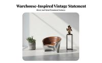 utilitarian design Riveted pilot Seat Retro Aesthetic Cushioned Single Seater with Exposed Frame Statement Piece Accent Chair distinctive Shape for Interior Designers, Business Owners, Man Cave, Lounge, Bedroom, Reception Area