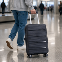 Lightweight PP Hardshell Luggage with Spinner Wheels and Explosion-Proof Zipper