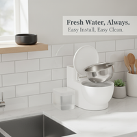 Pet Toilet-Shaped Water Dispenser for Cats and Dogs, Automatic Drinking Fountain Bowl