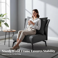 Upholstered Barrel Chair Light Luxury Household Furniture Italian Aesthetic Design Comfortable Seating for Adults, Readers