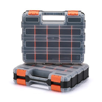 34-Compartment Double-Sided Tool Storage Box with Removable Dividers