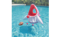 Freestanding Shark Pool Game Long-Lasting Inflatable Shark Target Portable Inflatable Toss Game with Balls Ready-to-Play for Backyard