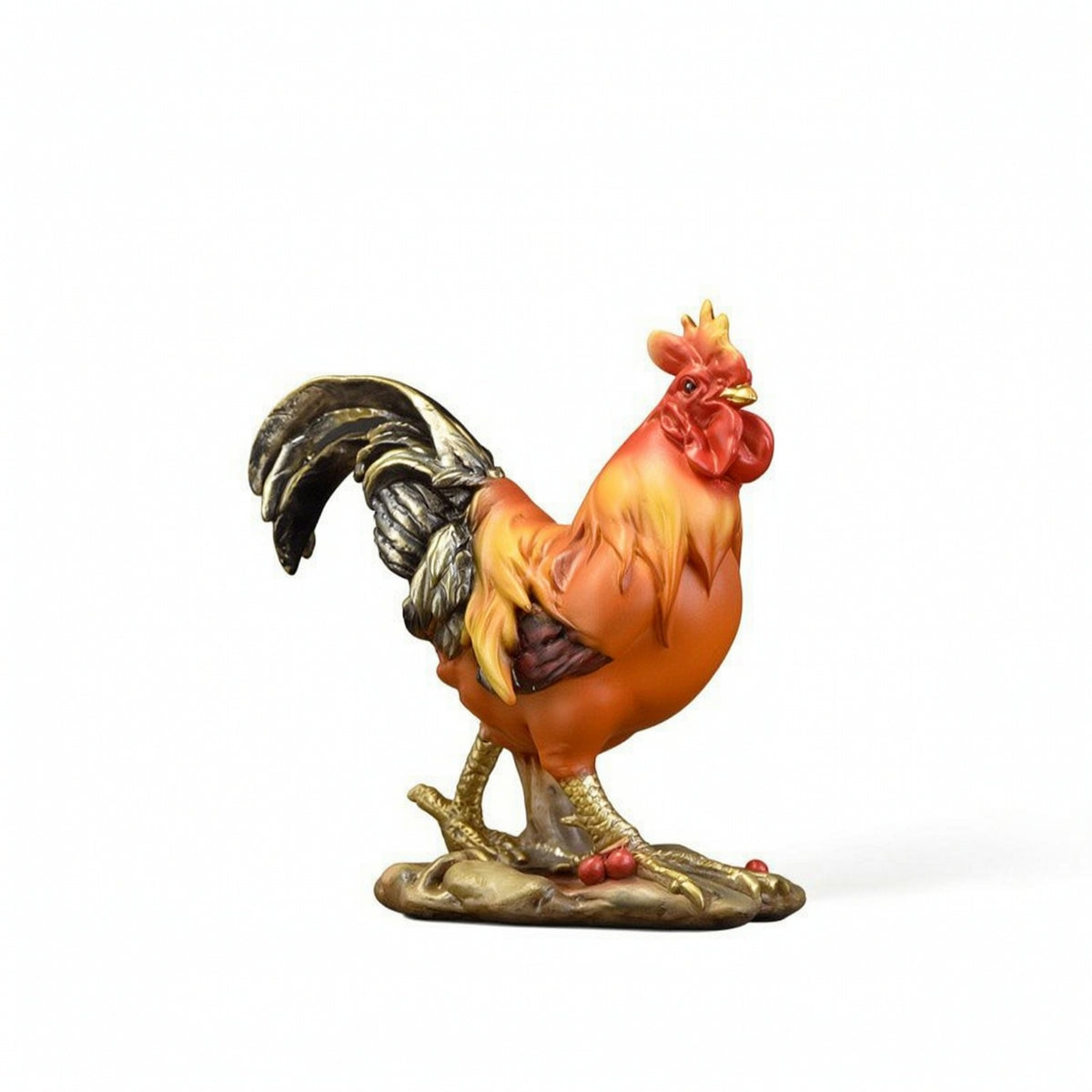 Cockerel Figurine Decorative Table Sculpture Charming for Collectors