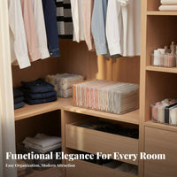 Pants Divider Box transparent Clothing Organizer Space-Saving for Closet, Drawer
