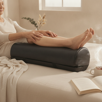 Leg Raising Pillow with Handle Waterproof Half Moon Bolster Pillow Portable for Side Sleepers, Care Facilities