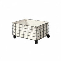 Rectangular Wire Basket Swivel Casters Metal Wire Storage Basket Removable Liner Household Organizer for Organizing Toys, Miscellaneous Goods
