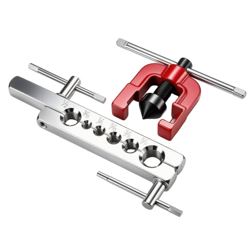 Copper Tube Flaring Kit Manual Pipe Flaring Tool with Bar Threaded Pipe Expander Tool for Workshop