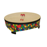 Rhythm Drum Rhythm Percussion Instrument Clear Sound Colored Wooden Rawhide Drum for Classroom