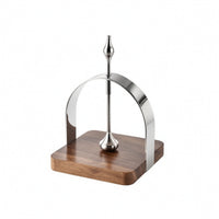 Tissue Rack with Wood Base Decorative Tabletop Tissue Holder Minimalist for Desk