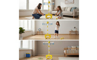 Kids Sports Training Station Adjustable-Height Reaction Training Stand Play Stand with Hanging Sticks Multi-Game for Toddlers