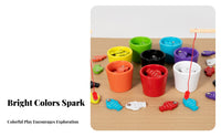 Fine Movement Skills Development Color Sorting Fishing Game Hand-Eye Coordination 2-in-1 Sorting and Fishing Game Sensory Training