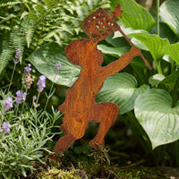 Metal Garden Stake Weather-Resistant Metal Silhouette Stake Easy Installation Rustic Animal Garden Decor for Gardeners, Patio, Planter Pot