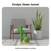 Triple-Function Activity Center Cactus scrapeing Post with sphere track system Interactive Play Cat scrapeer Relieves Boredom Feline Plaything nailResistant for felines, Kittens, Indoors, Playroom, Living Room, Bedroom