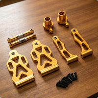Aluminum Front Arm Set RC Car Front Upgrade Outfit Wear Resistant Aluminum Arm Set for 1/16 16101 16102 16103 16104 16106 16201