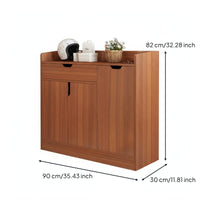 Entryway Footwear Storage Unit Large Capacity Standing Shoe Rack with Doors Space Saving Cabinet Wooden Organizer Adjustable Shelves Suitable for Homeowners Families Foyer Hallway