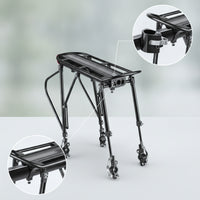 Quick-Release Bike Rear Rack Aluminum Alloy Bike Cargo Rack Heavy Duty Cycle Luggage Carrier Sturdy for Commuting
