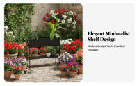2-Tier Plant Stand Nordic design Outdoor Furnishing Weather-Resistant for Balcony