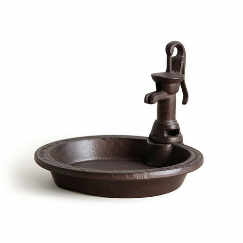 Well Style Bird Feeder Rustic Bird Feeder with Basin Decorative for Courtyard