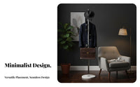 Modern Aesthetic Freestanding Coat Rack Multi-Hook Design Metal and Wood Coat Tree Stable Base Vertical Clothes Hanger Stand Heavy Duty for Families, Homeowners, Renters, Living Room, Bedroom, Entryway, Hallway
