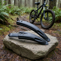 2 Pieces Bend-Resistant Front and Rear Fenders Widened Curved Bike Mudguards Tough Fenders with Mounting Tabs Sturdy for Commuters, Commuting, Casual Riding