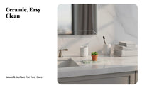 Multifunctional Marble Pattern Ceramic Tray Multi-Purpose Bathroom Countertop Tray Easy to Clean Marble Print Organizer Plate Elegant Design for Decor Enthusiasts, Gift Givers, Dressing Table, Dresser, Kitchen, Entryway