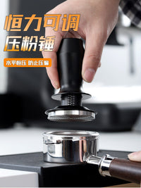 恒力双弹簧可调节咖啡压粉器不锈钢平衡弹力压粉锤51/53/58mm螺纹