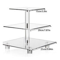 Clear Acrylic Cupcake Stand Transparent Acrylic Cupcake Easy to Assemble to Assemble Multi Tier Dessert Display for Wedding, Birthday, Event