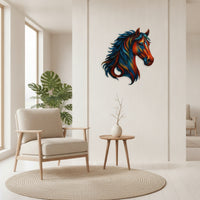 Horse Head Metal Wall Decor Layered Horse Head Wall Art Lightweight for Patio