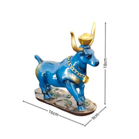 2 Pieces Gold Antler Ox Decor Wealth Attracting Cow Sculpture Collectible