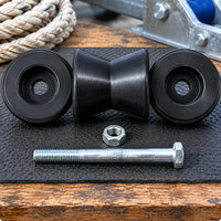 3 Pieces Blue and Black Boat Vehicle Roller Assembly 14.5 Mm Hole Boat Vehicle Roller Kit Long-Lasting Marine Hardware Reduces Friction