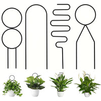 Garden Trellis for Climbing Plants and Vines, Foldable Metal Plant Support for Balcony Plants, Decorative Iron Art Stakes, Indoor Iron Trellis
