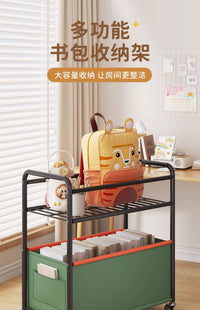 Mobile Book Shelf Cart with Wheels for Desk Side Storage