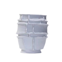 Ceramic Vase White Tabletop Vase Glazed for Living Room, Minimalists