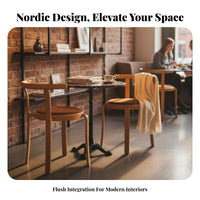 Woven Backrest Chair Nordic Design Indoor Furniture Stackable Space-Saving for Homeowners, Renters