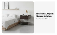 Transparent Side Cabinet Light Luxury Bedside Table Fully Assembled for Bedroom