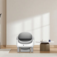 Open-Top Automatic Litter Box Electric Self-Cleaning Cat Litter Box Pet Supply Handsunattended Low Maintenance for Indoor