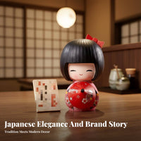 Japanese Kimono Doll Adorable Design Japanese Kimono Girl Figurine Cute Girl Decoration Decorative Kokeshi Design Doll Great