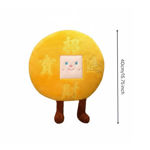 Fortunate Ingot Soft Pillow Gift Cartoon Wealth Cushion Back Support