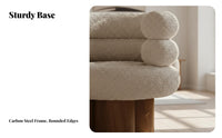 Plush Roll Armchair Designer inspired by Oversized leisure Armchair snug Comfort dense Padding for Homeowners, Balcony