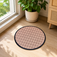 Dog Cooling Mat, Breathable Dog Mat for Pet Bed, Self Cooling Rattan Weave for Hot Summer Days, Brown Woven Plant Fiber