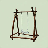 Wooden Swing Model Lightweight Decor Piece Lifelike for Window Display