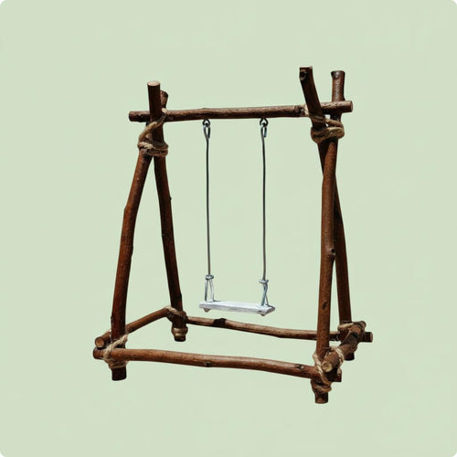 Wooden Swing Model Lightweight Decor Piece Lifelike for Window Display