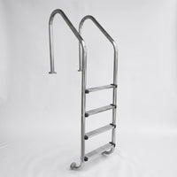 Stainless Steel Pool Ladder Polished 4-Step Pool Ladder Rust Resistant Non-Slip for Swimming Pools, Spas