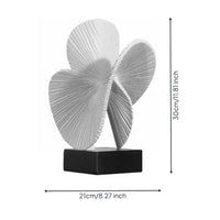 Decorative Sculpture with Block Base Minimalist Ornament Modern for Entryway